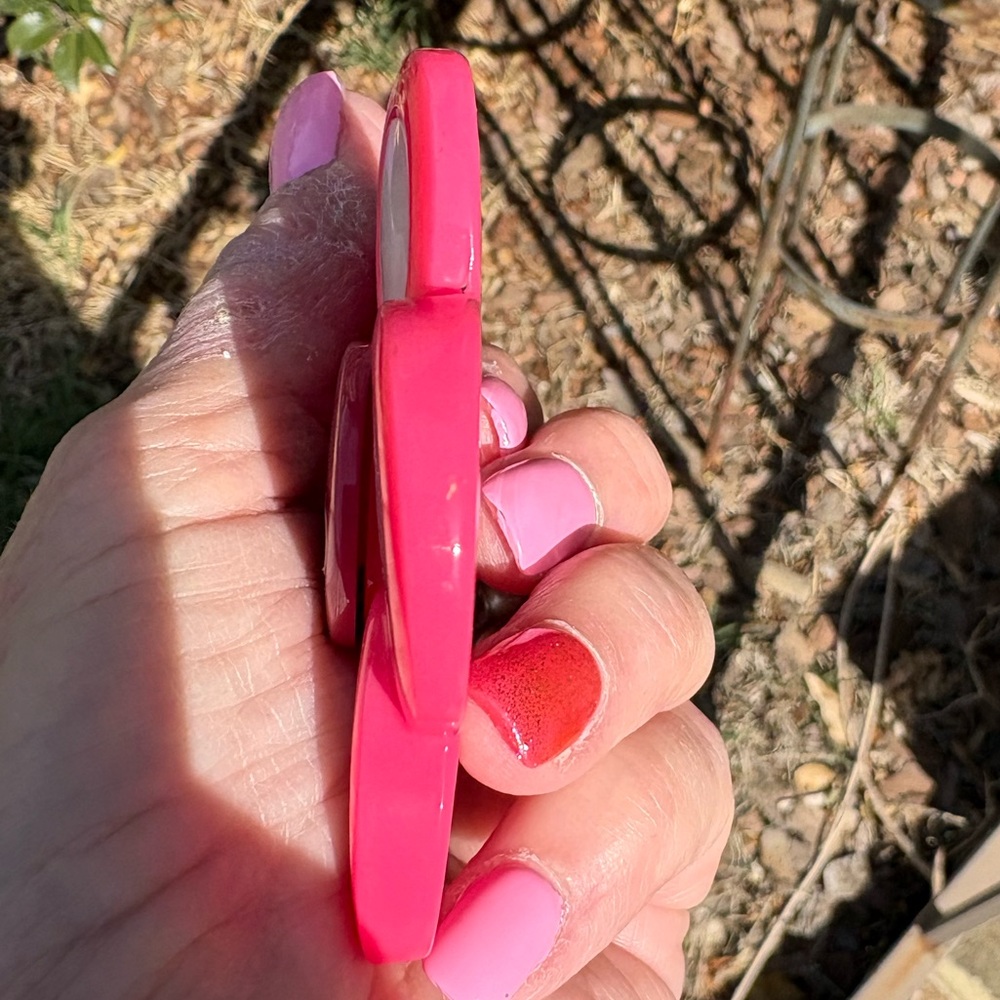 Coach Pink Tri-color Acrylic Flower Charm Rare EUC - Picture 6 of 6